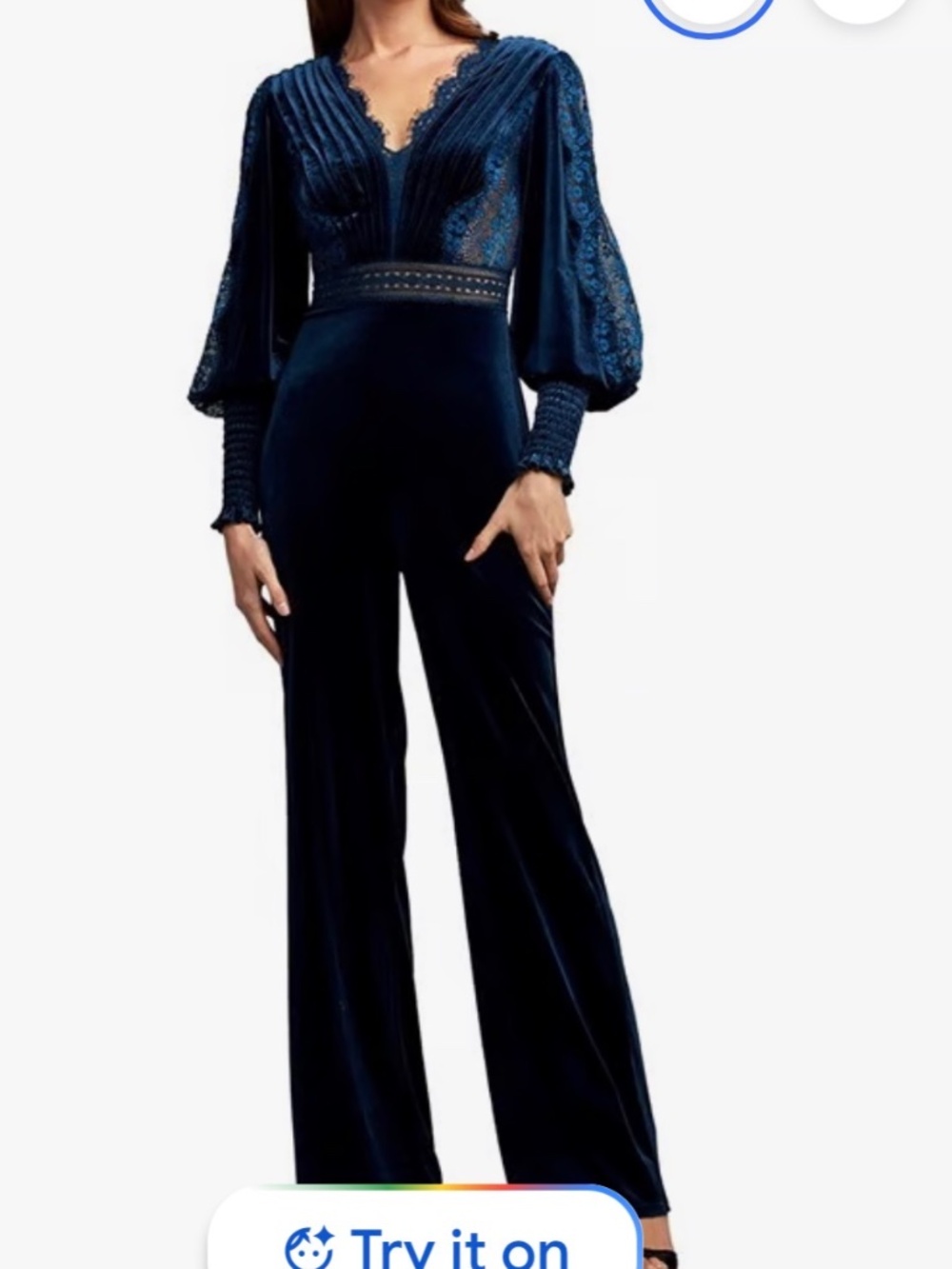 Tadashi Shoji Velvet Jumpsuit size 14-18